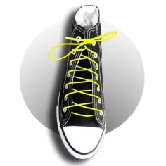 Lacets élastiques jaunes fluos pratiques pour chaussures…