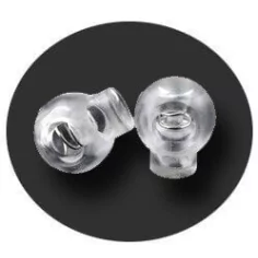 Stoppeurs boules transparents pour vos lacets, capuches, sacs...