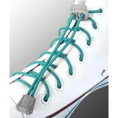 Lacets élastiques bleus canard-sans noeuds-autobloquants-Ac…