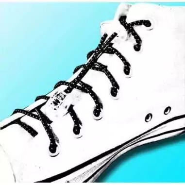 Lacets élastiques autobloquants noirs&nbsp;réflectifs pour vos chaussures