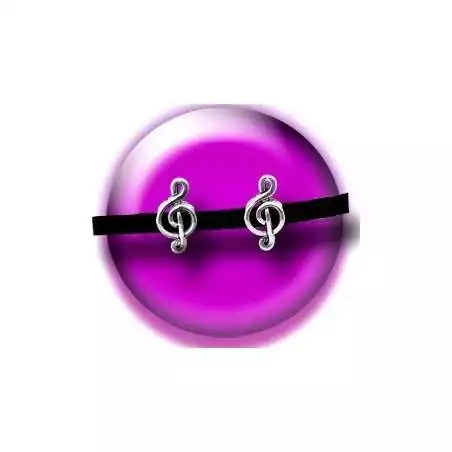 Décorations, bijoux de lacets musique argentés .vente…