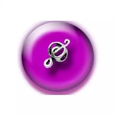 Décorations, bijoux de lacets musique argentés .vente…