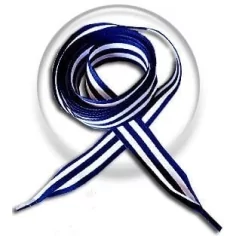 Lacets marinière marine &&nbsp;blanc pour vos chaussures