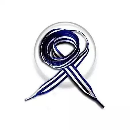 Lacets marinière bleu blanc en vente en boutique de lacets…