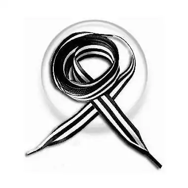 Lacets marinière noir &&nbsp;blanc pour vos chaussures