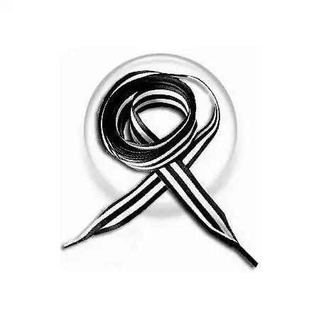 Lacets marinière noir &&nbsp;blanc pour vos chaussures