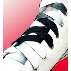 Lacets dégradés noirs pour vos chaussures