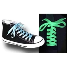Lacets plats phosphorescents pour vos chaussures