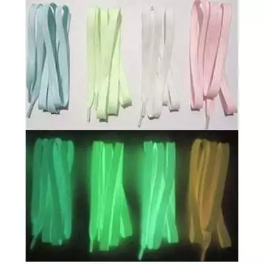 Lacets plats phosphorescents pour vos chaussures
